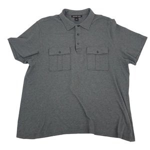 Michael Kors 100% Cotton Gray Luxury Touch Polo (XXL)